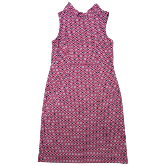 Tyler Boe Dresses & Skirts - Tyler Boe Ella Diamond Print Sleeveless Dress Ruffle Back Pink Blue Sz XS